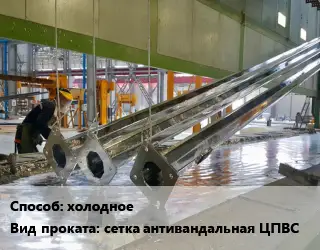 Оцинкование сетка антивандальная ЦПВС холодное